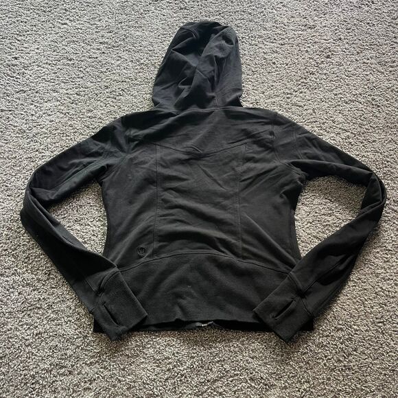 Lululemon Carry and Go Hoodie Sweatshirt Full Zip Pockets Jacket Black Women’s S - Picture 2 of 8